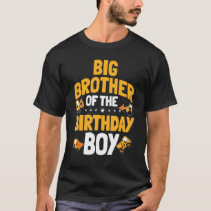 Camiseta Grande Irmão Da Construção Do Garoto De Aniversári