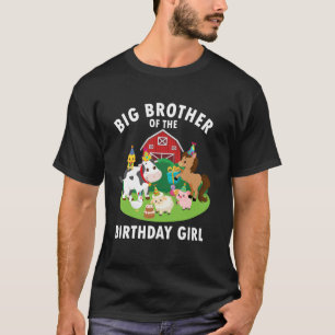 Camiseta Grande Irmão Da Fazendeira De Animais Da Festa De