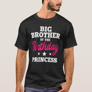 Camiseta Grande Irmão Da Festa De Princesa De Aniversário C