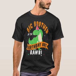 Camiseta Grande Irmão Da Gota Do Dinossauro De Aniversário