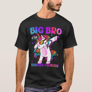 Camiseta Grande Irmão Da Princesa Aniversário Dabbing Uni