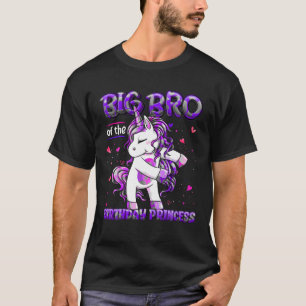 Camiseta Grande Irmão De Aniversário Princesa Flageando U