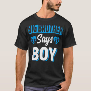 Camiseta Grande Irmão Diz Menino Grito Equipe de Revelação
