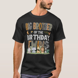 Camiseta Grande Irmão Do Aniversário Ganha Safari Selvagem 