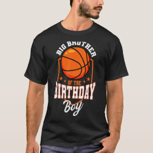 Camiseta Grande Irmão Do Tema B Do Aniversário De Basquete