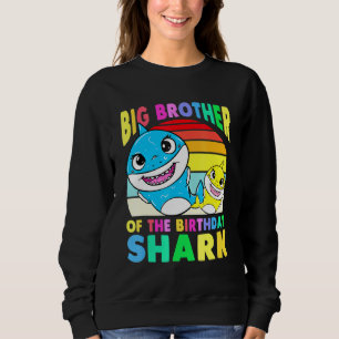 Camiseta Grande Irmão Do Tubarão De Aniversário Irmão Que C
