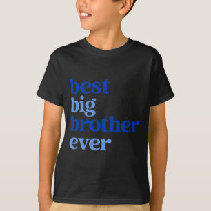 Camiseta Grande Irmão Sempre Cinza Com Texto Azul Meninos