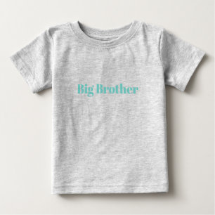 Camiseta Grande Irmão texto nome personalizado azul-petróle