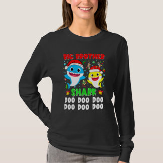 Camiseta Grande Irmão Tubarão Natal Doo Doo Família Corresp