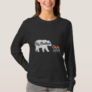 Camiseta Grande Irmão Urso Autismo Aconselhamento Suporte F