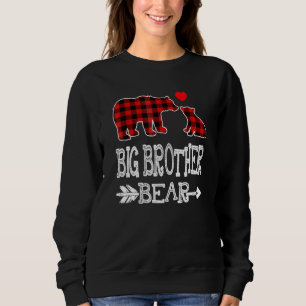 Camiseta Grande Irmão Urso Vermelho Buffalo Xadrez Urso Vov