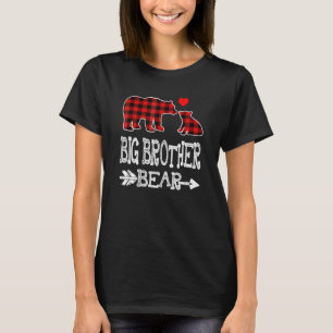 Camiseta Grande Irmão Urso Vermelho Buffalo Xadrez Urso Vov