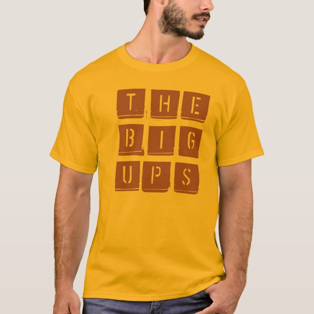 Camiseta Grande levanta o estêncil logo.ai (Frente)