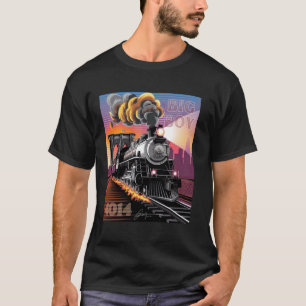 Camiseta Grande Locomotiva a Vapor do Trem Big Boy 4014 401