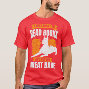 Camiseta Grande Maçã Alemã-Daninha Lendo Presente De Sobrin