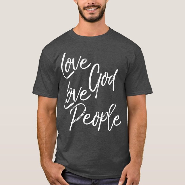 Camiseta Grande Mandamento Cristão Presente Ama Deus (Frente)