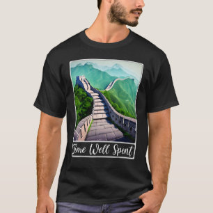 Camiseta Grande Muralha da China Tempo Bem Gasto