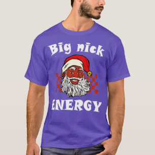 Camiseta Grande Nick Energy Engraçado Natal Africano Papais