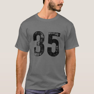 Camiseta Grande Número 35 Para O 35º Aniversário 35 Anos