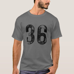 Camiseta Grande Número 36 Para Aniversário 30 Siz K-Pop Mer