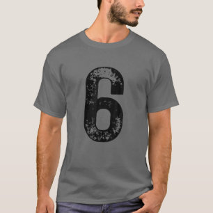 Camiseta Grande Número 6 Para Aniversário De 6, Seis Anos D