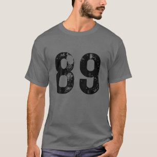 Camiseta Grande Número 89 Para Aniversário Oitenta Nove M