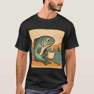 Camiseta grande onda de árvores