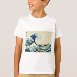 Camiseta Grande onda fora de Kanagawa<br><div class="desc">Este design japonês tradicional muito famoso do woodblock que caracteriza uma onda bonita, vibrante faz um grande presente para qualquer um que ama o art. japonês.</div>