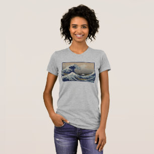 Camiseta Grande Onda fora de Kanagawa & Monte Fuji Mar do J