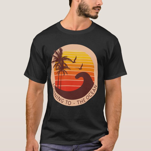 Camiseta Grande onda - Ouvindo o oceano (Frente)