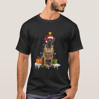 Camiseta Grande Papai noel de Dane Árvore de Natal Luzes de