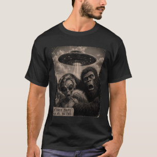 Camiseta Grande Pé de Evidência Alienígena Foto Caso Nº 9A