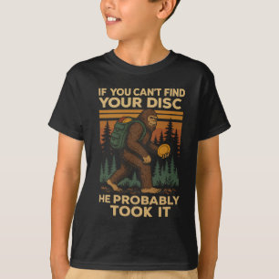 Camiseta Grande Pé Engraçado Disco Golf Sasquatch Men Mulhe