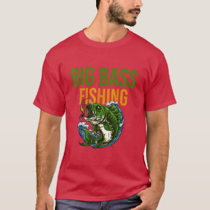 Camiseta Grande Pesca De Bass Mais Engraçado
