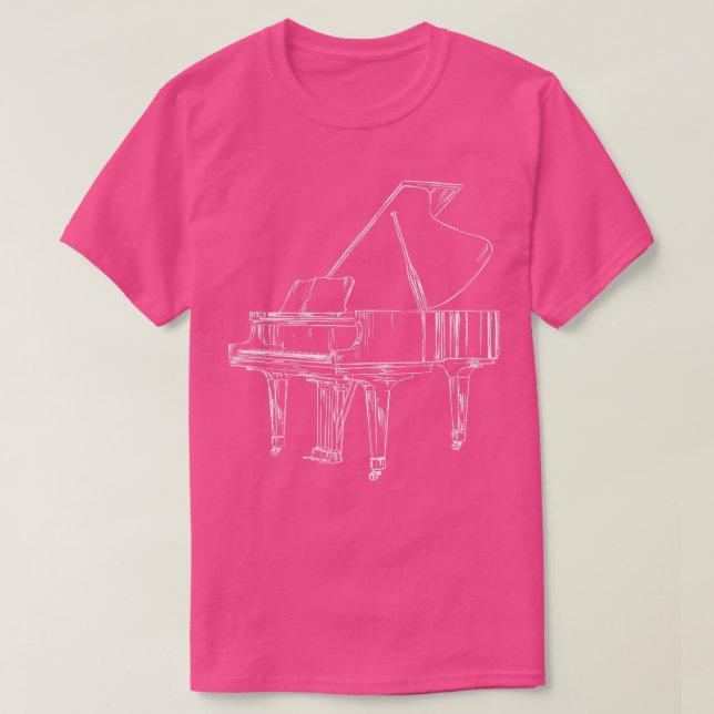 Camiseta Grande Piano - Teclado 1 (Frente do Design)