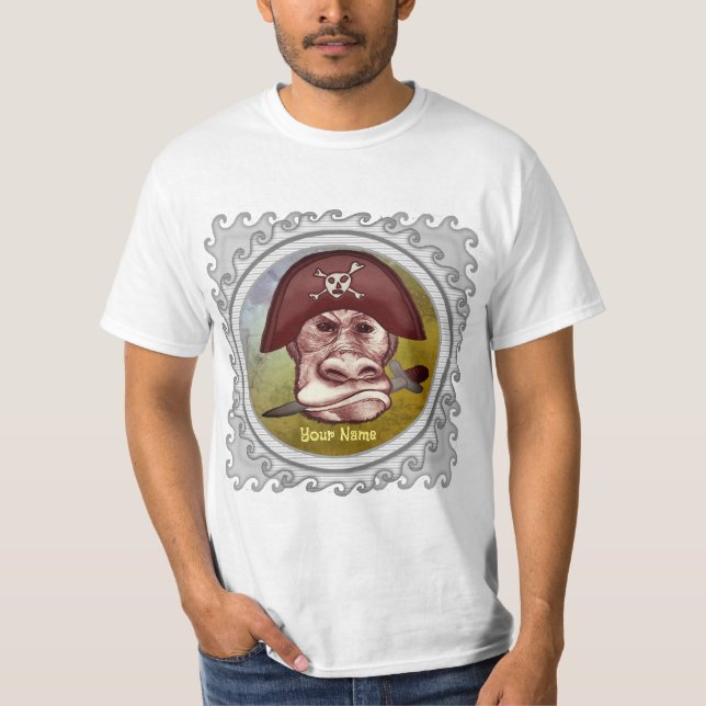 Camiseta Grande Pirata de Macaco Mau (Frente)