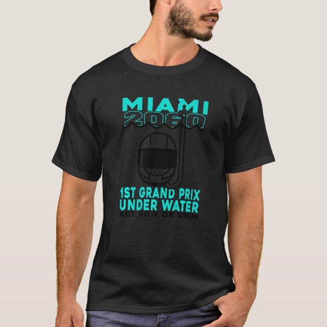 Camiseta Grande Prêmio Da rua Miami 2060 Com Lei Da Água Ag (Frente)