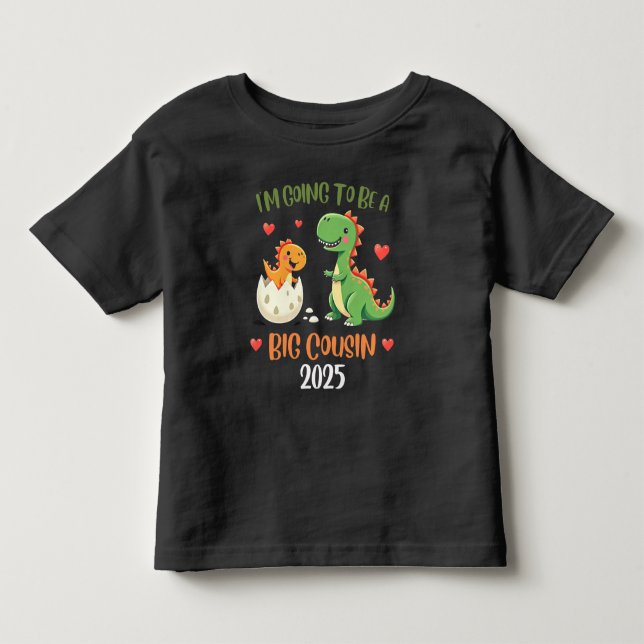 Camiseta Grande Primo Dinossauro Eu Vou Ser Primo Bebê Rex (Frente)