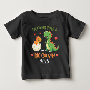 Camiseta Grande Primo Dinossauro Eu Vou Ser Primo Bebê Rex
