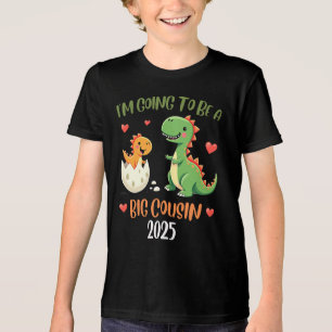 Camiseta Grande Primo Dinossauro Eu Vou Ser Primo Bebê Rex