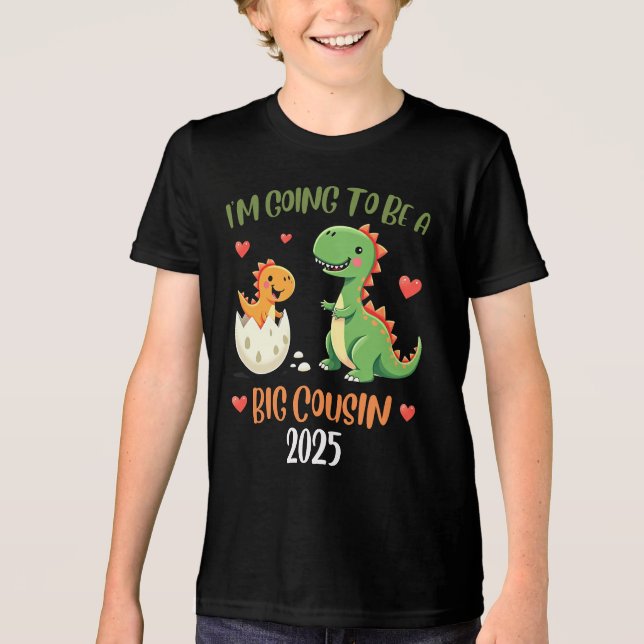 Camiseta Grande Primo Dinossauro Eu Vou Ser Primo Bebê Rex (Frente)