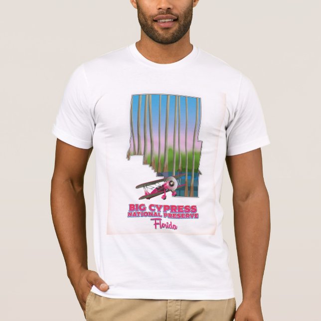 Camiseta Grande reserva nacional cypress Flórida mapa (Frente)