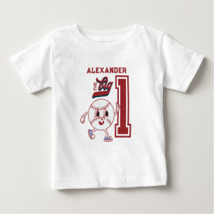 Camiseta Grande Rookie De Beisebol Do Ano Primeiro Aniversá