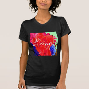 Camiseta Grande Rosa vermelha Vermelha