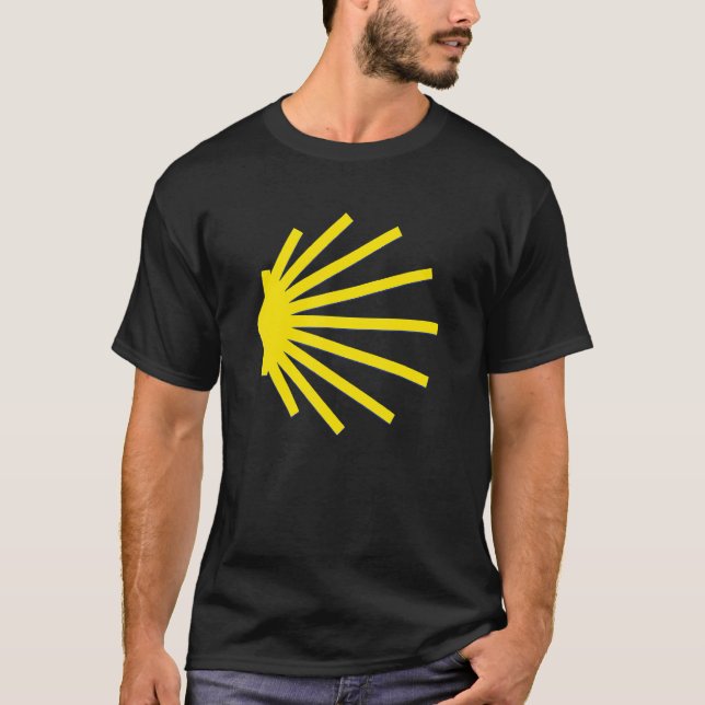 Camiseta Grande Shell Amarelo Santiago De Compostela (Frente)