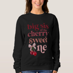 Camiseta Grande Sis da Cherry Sweet One Coquette First Bir