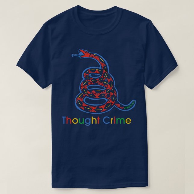 Camiseta Grande Tecnologia Pensou no Crime Gadsden Cobra (Frente do Design)