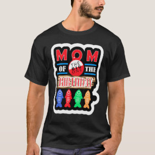 Camiseta Grande Tema de Pesca da Mãe do Filho de Aniversári