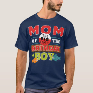 Camiseta Grande Tema de Pesca Mãe do Aniversário Prem