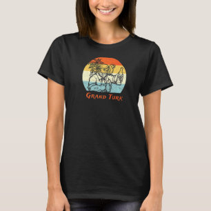 Camiseta Grande Turk Turks & Caicos Vintage Pirate & Parrot
